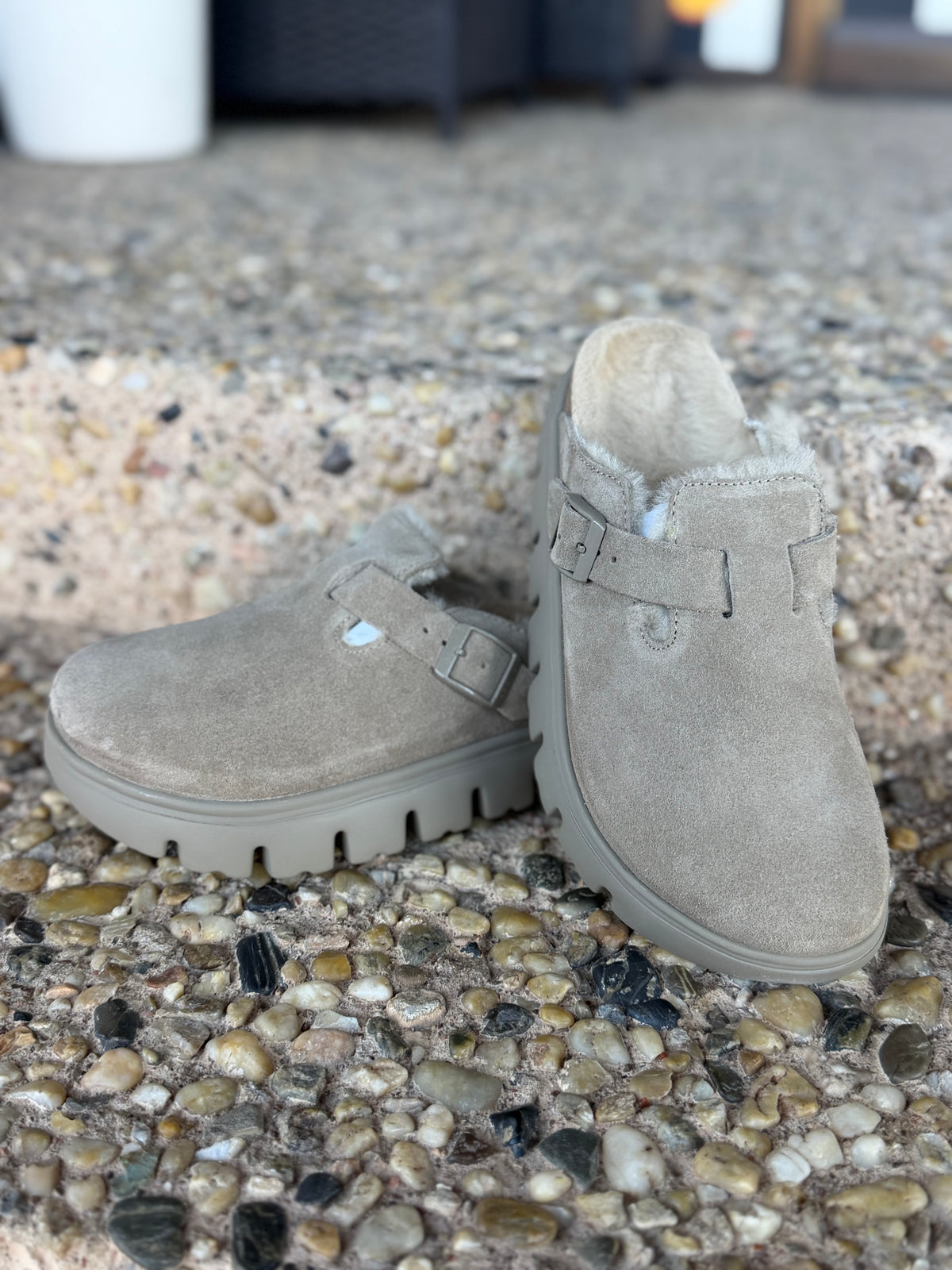 Boston Taupe Chunky Shearling