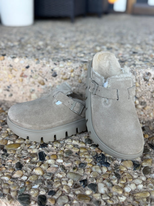 Boston Taupe Chunky Shearling