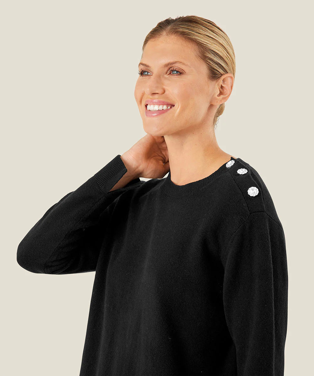 Black Sweater, Shoulder Detail