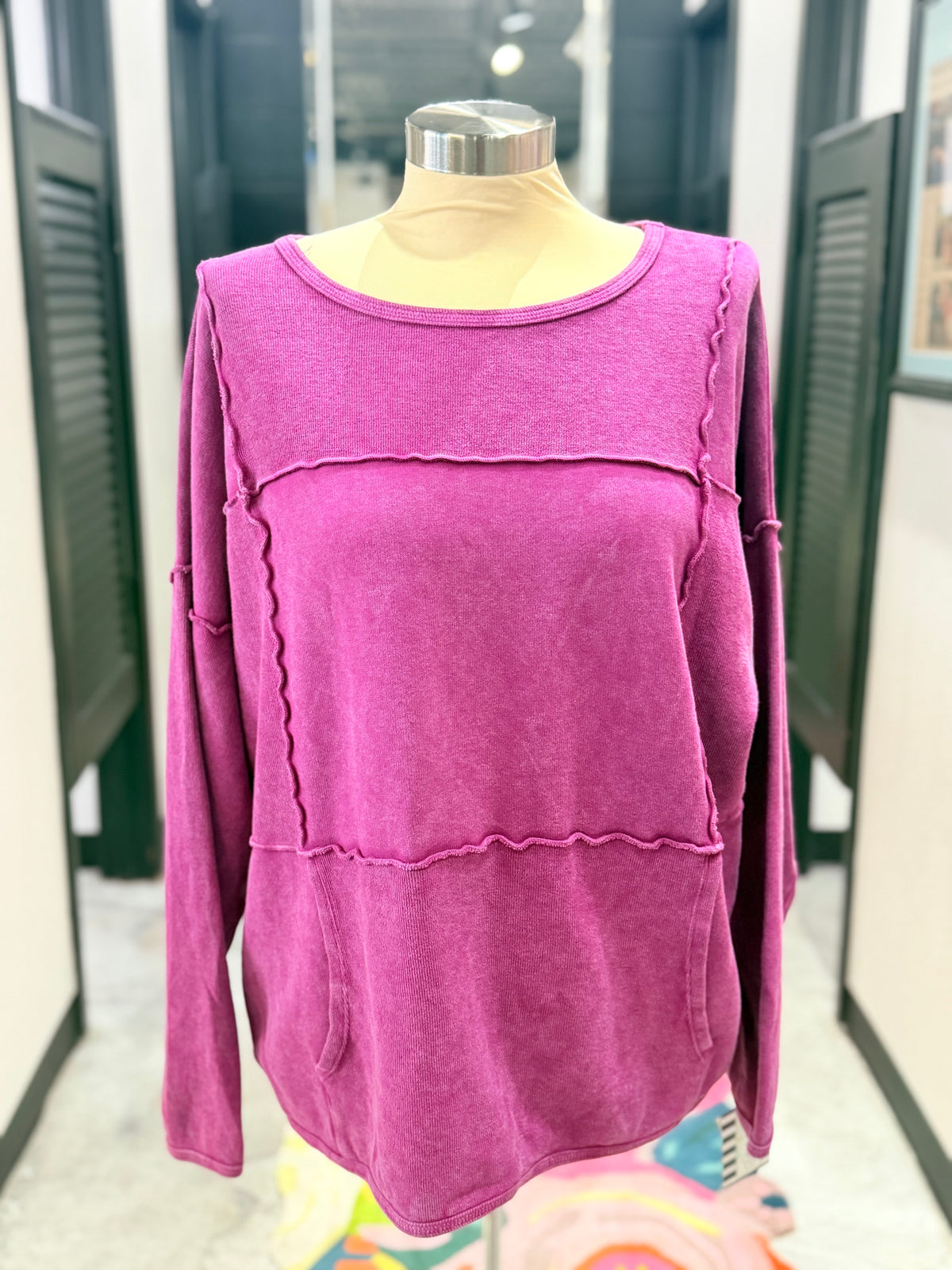 Magenta Block Top
