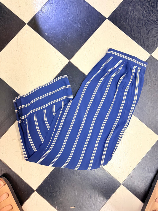 Navy/Ivory Striped MaPatty's Trousers
