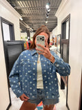 Polka Dot Denim Jacket