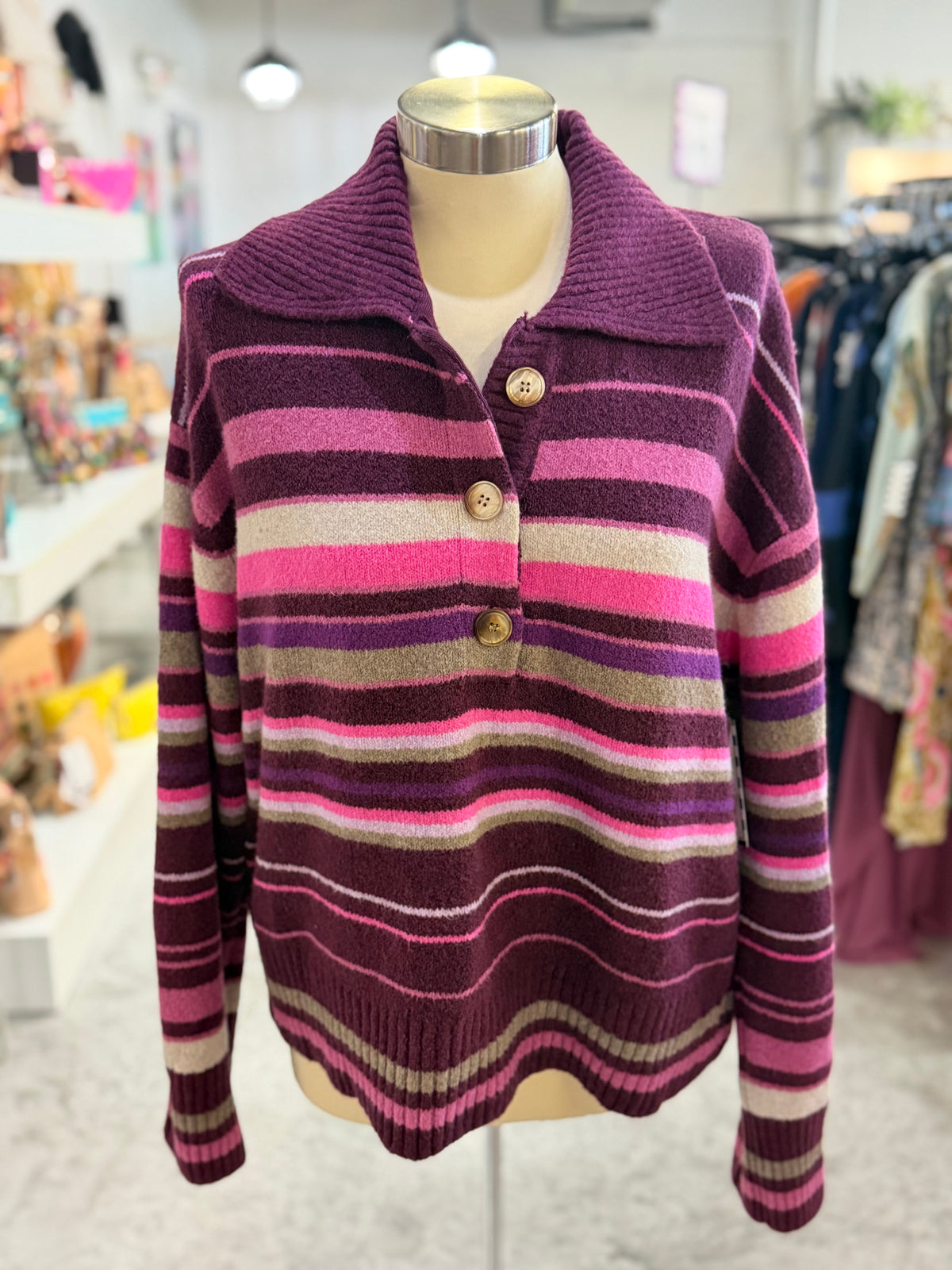 Trading Up Striped Sweater