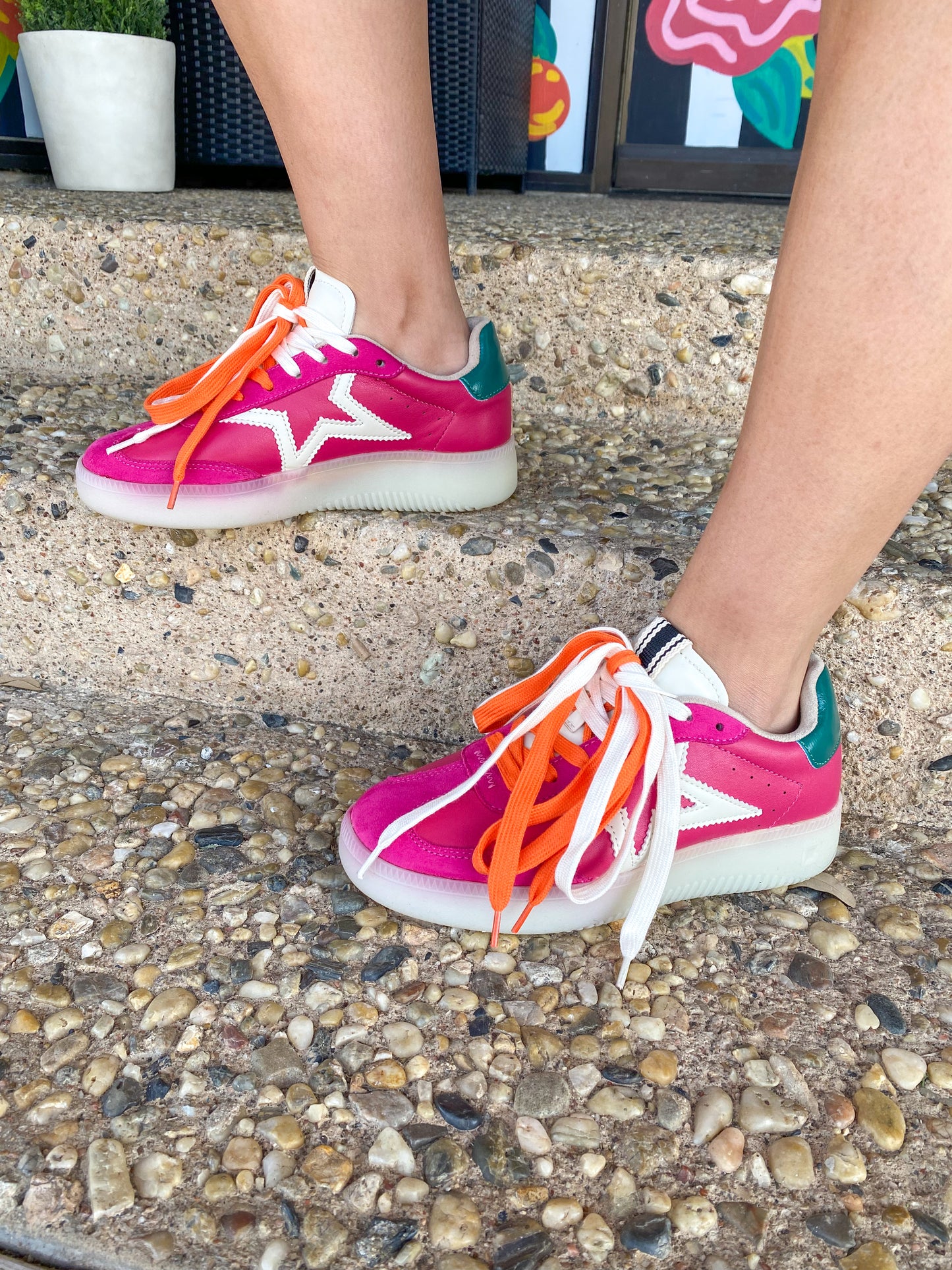 Fuschia Star Sneaker