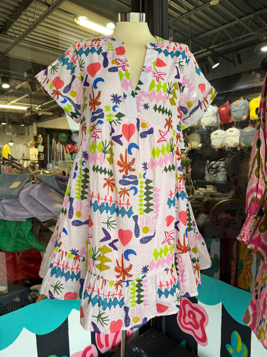 Pink Tropical Punch Dress