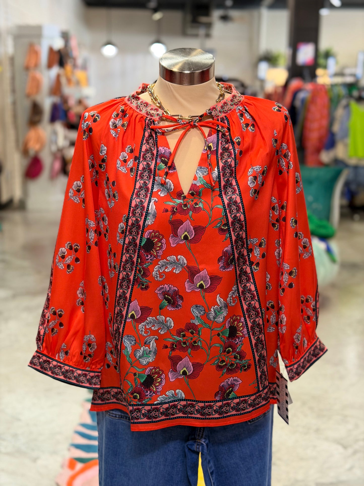 Spice Stem Peasant Top