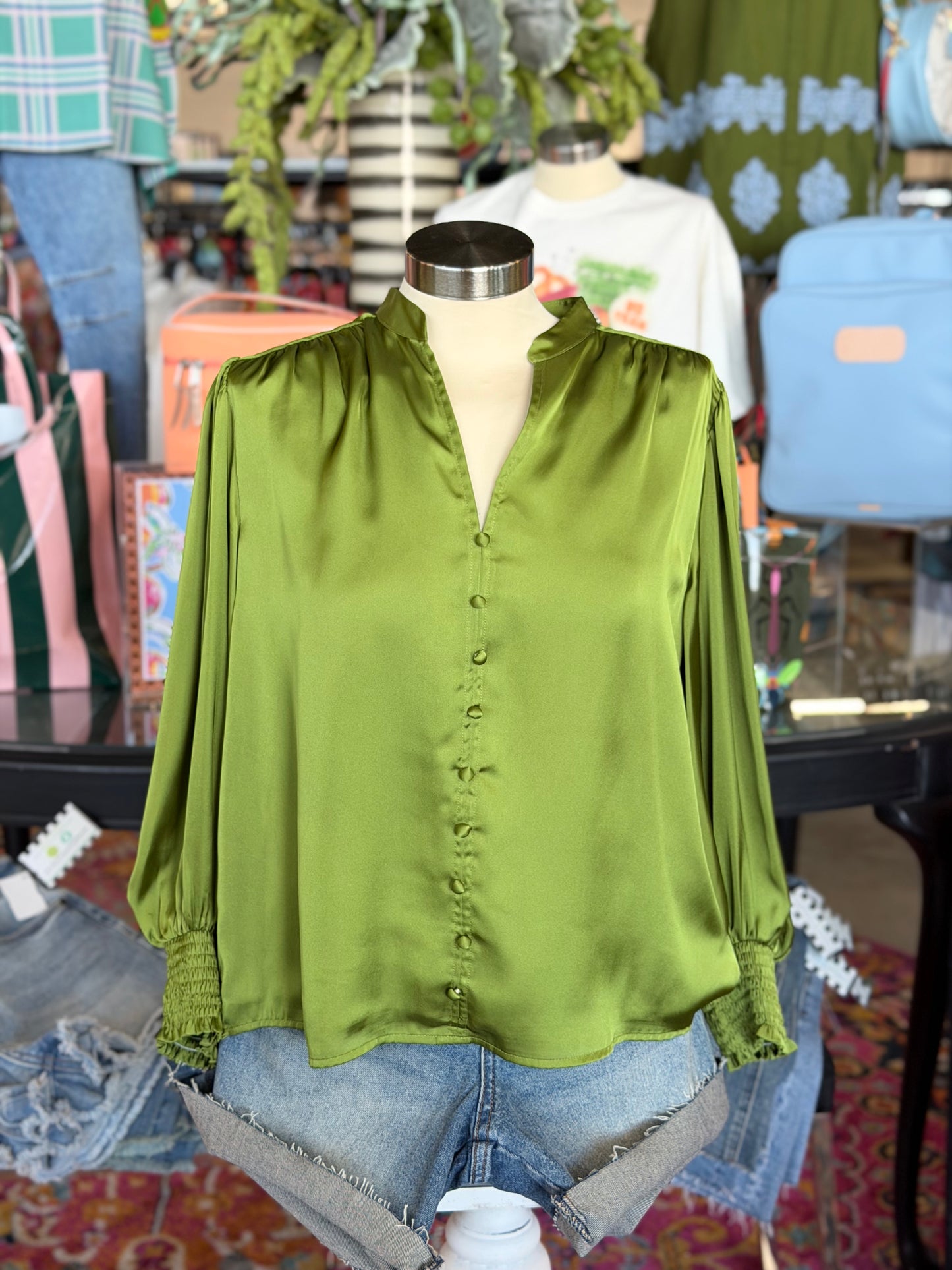 Caper Button Up LS Top