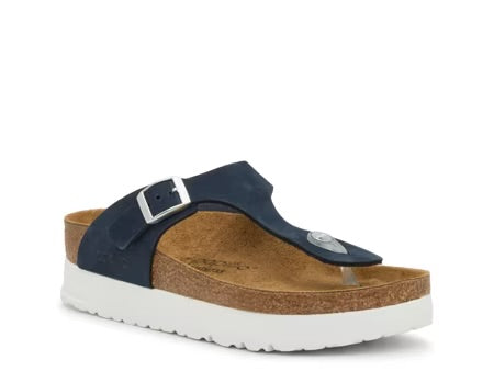 Gizeh Platform Navy Leather