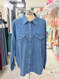 Denim Magnolia Western Top