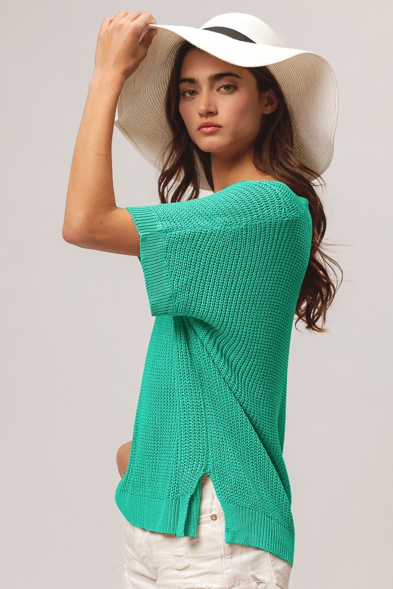 Lightweight Dolman Sleeve Sweater Top