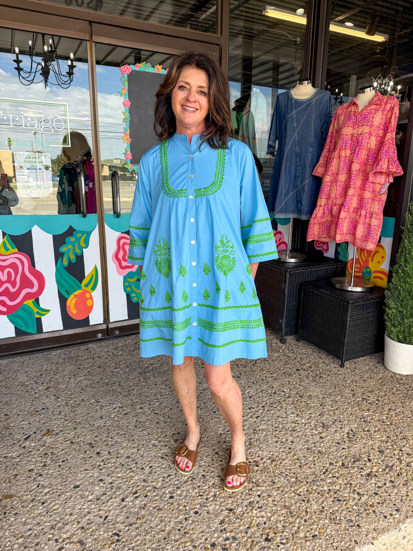Medallion Embroidered Dress