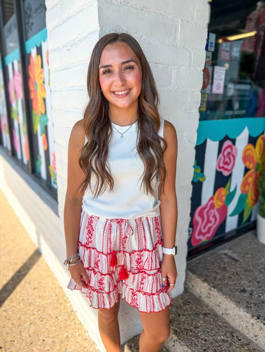 Linda Red Roses Shorts