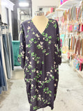 Navy/Green Floral MaNodetta Dress