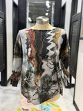 Fall Abstract Print Top