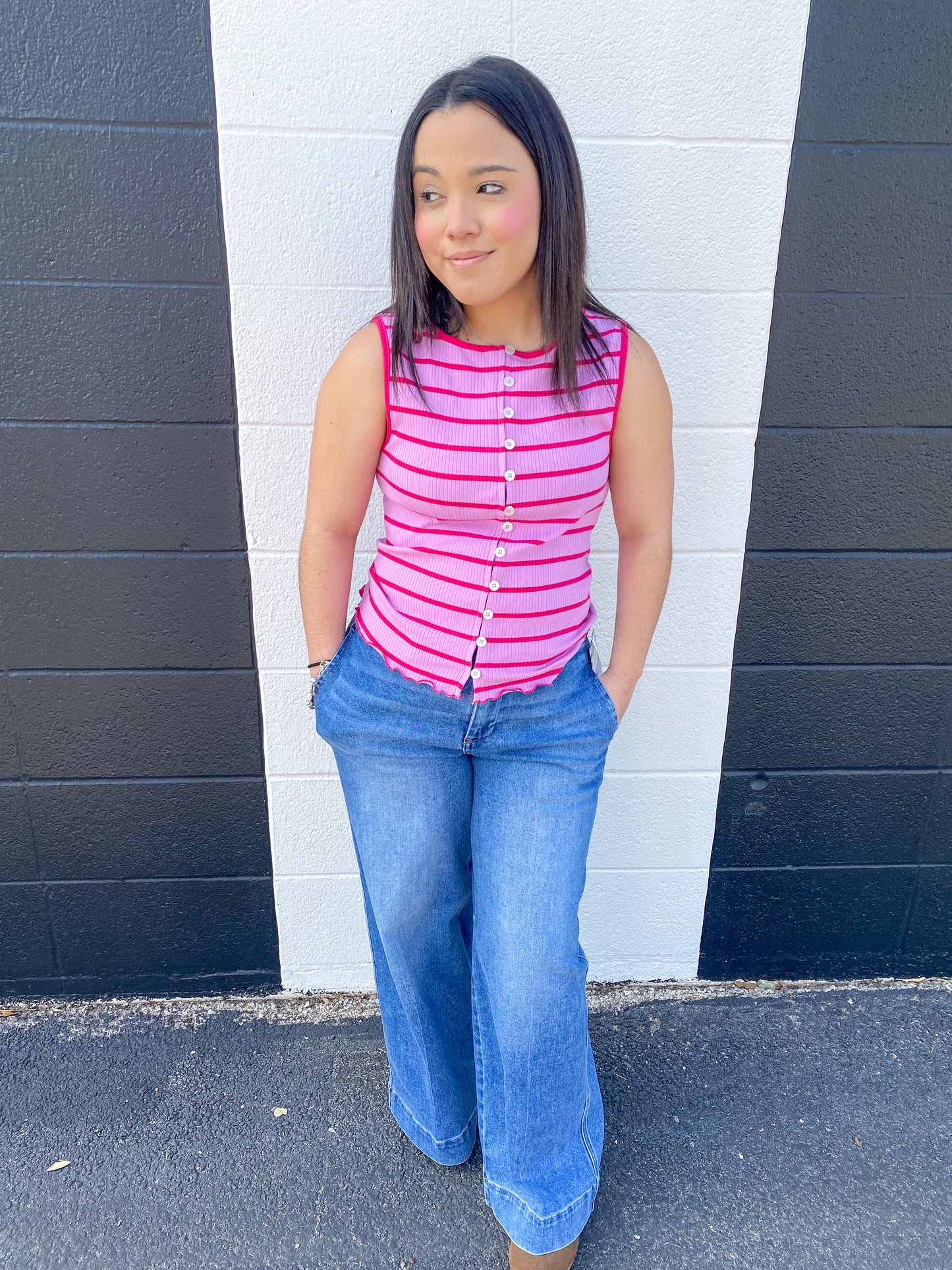 Tilly Striped Orchid Tank