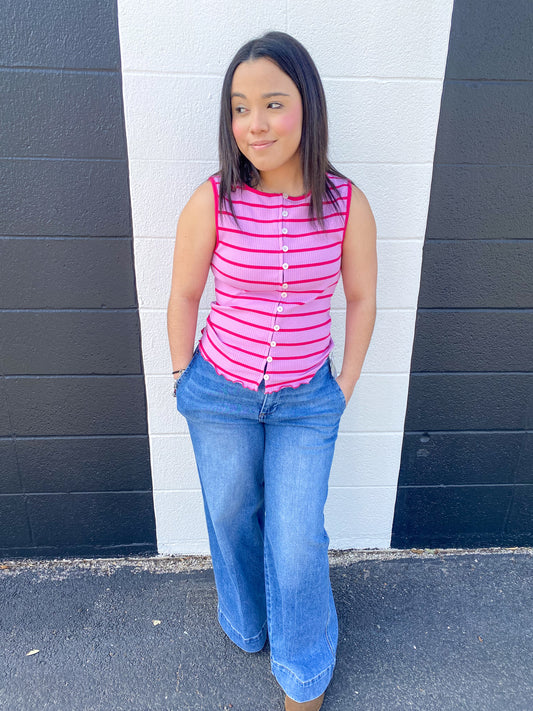 Tilly Striped Orchid Tank