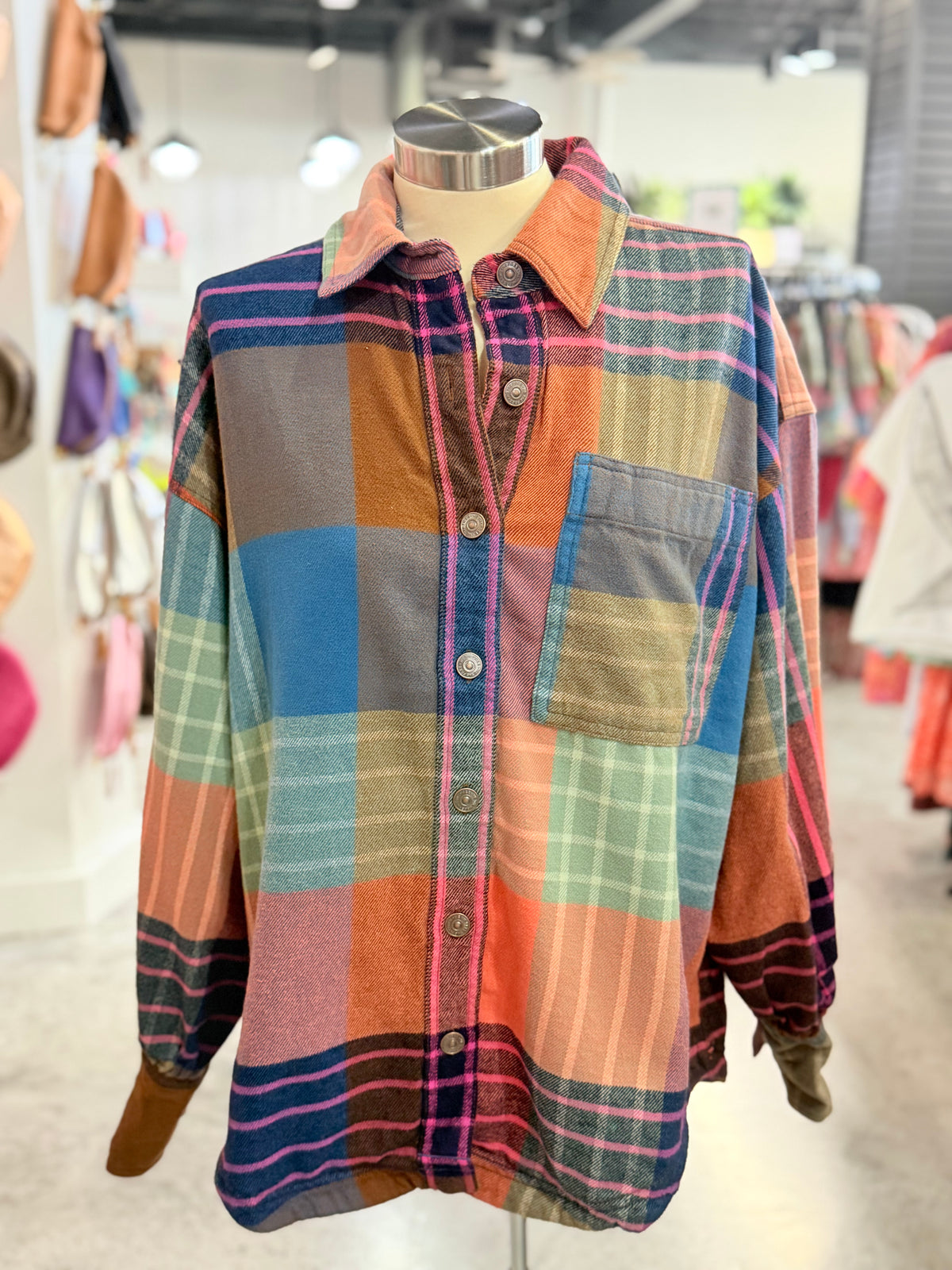 Ginger Ashley Plaid Flannel Shirt
