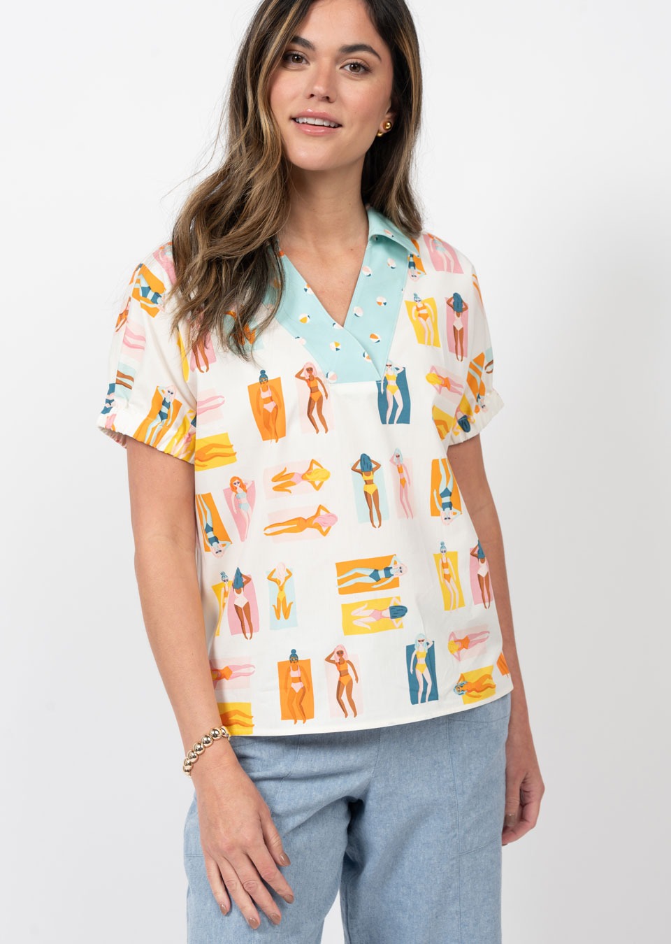 Beach Babes Popover Top