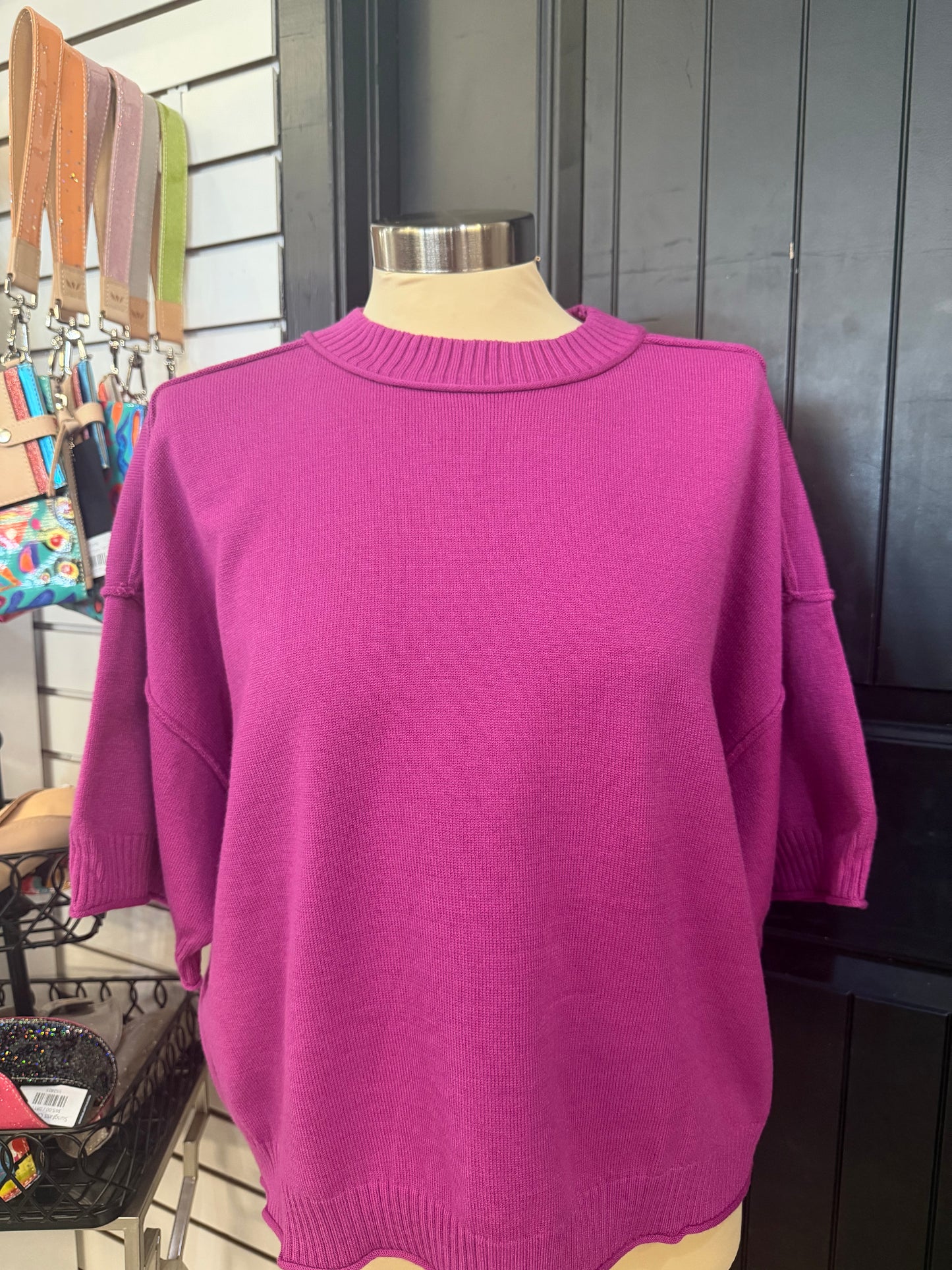 Magenta Relaxed Sweater