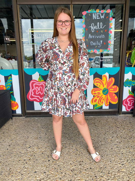 Woodland Floral Sterling Stretch Dress
