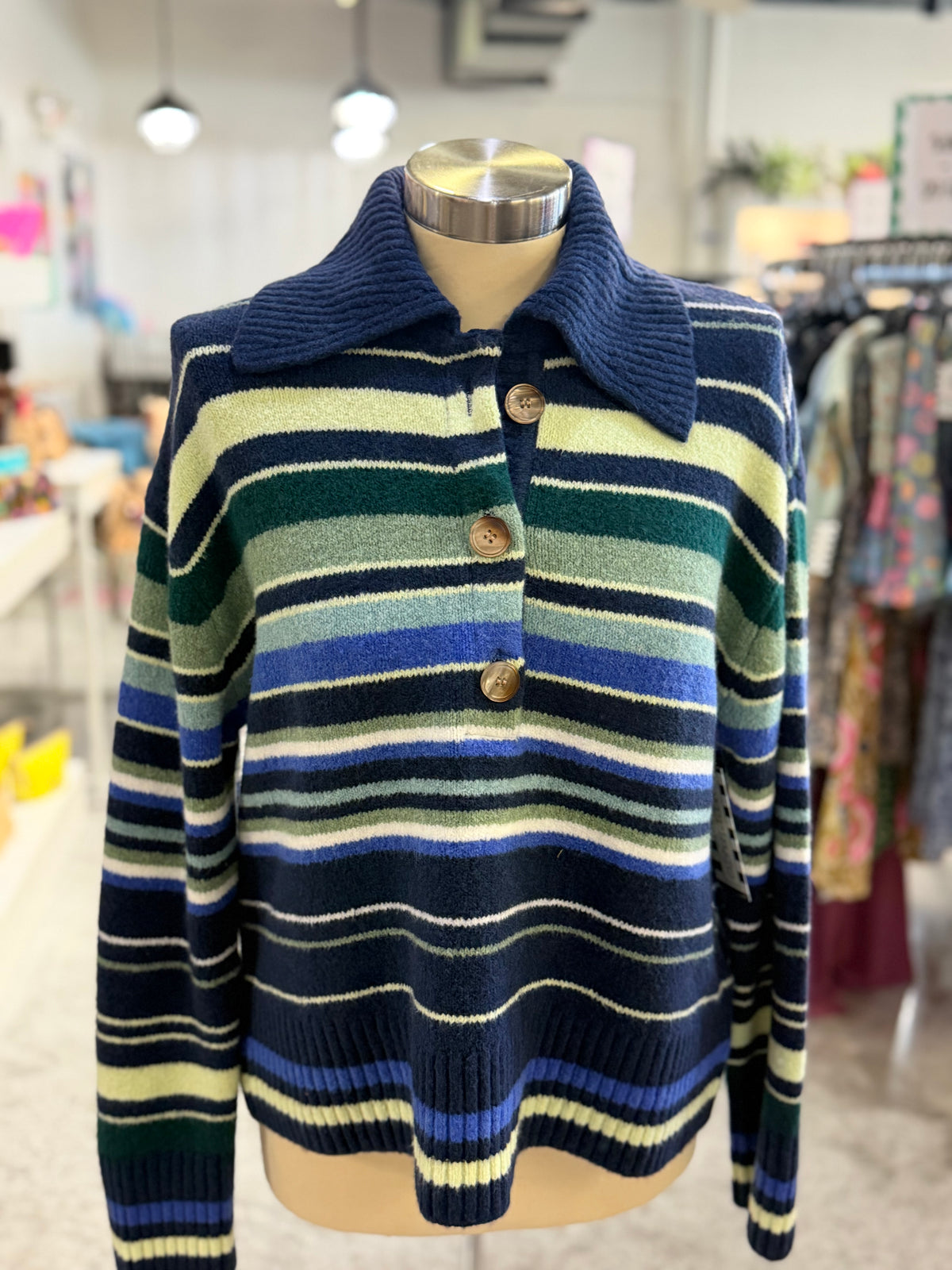 Trading Up Striped Sweater