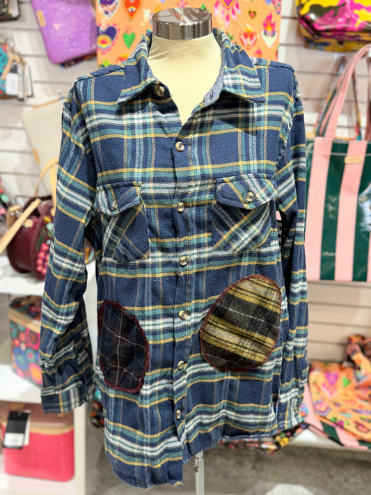 Polka Patch Plaid Top