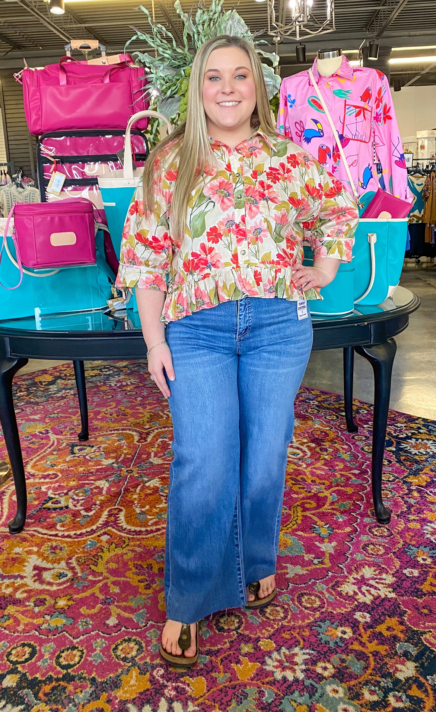 Floral Print Button Up