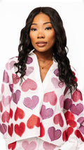 Hearts Button Up Top