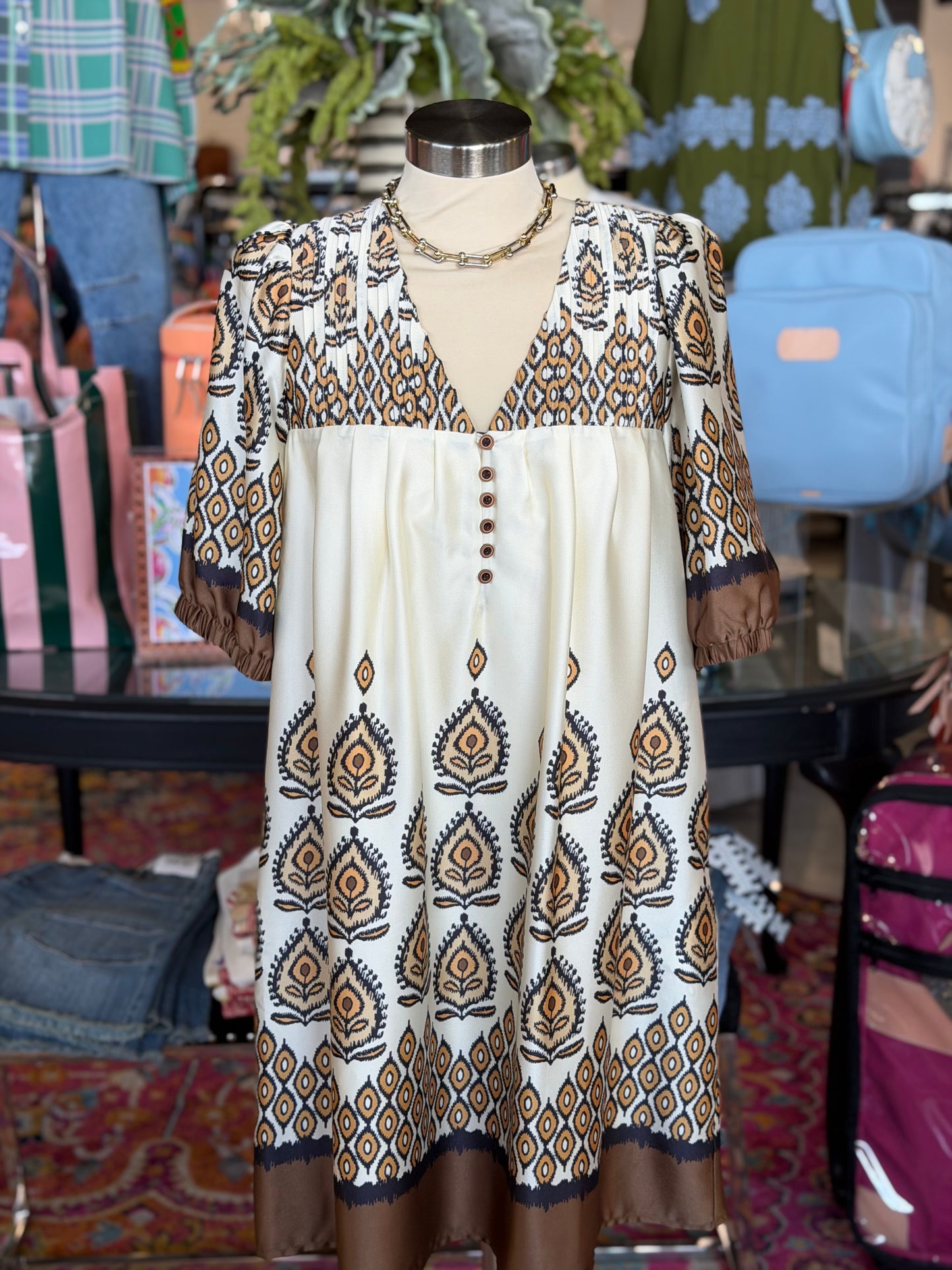 Desert Lotus Yoke Dress