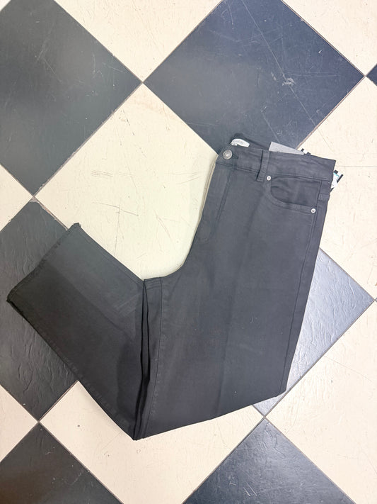 Black Raw Hem Jeans