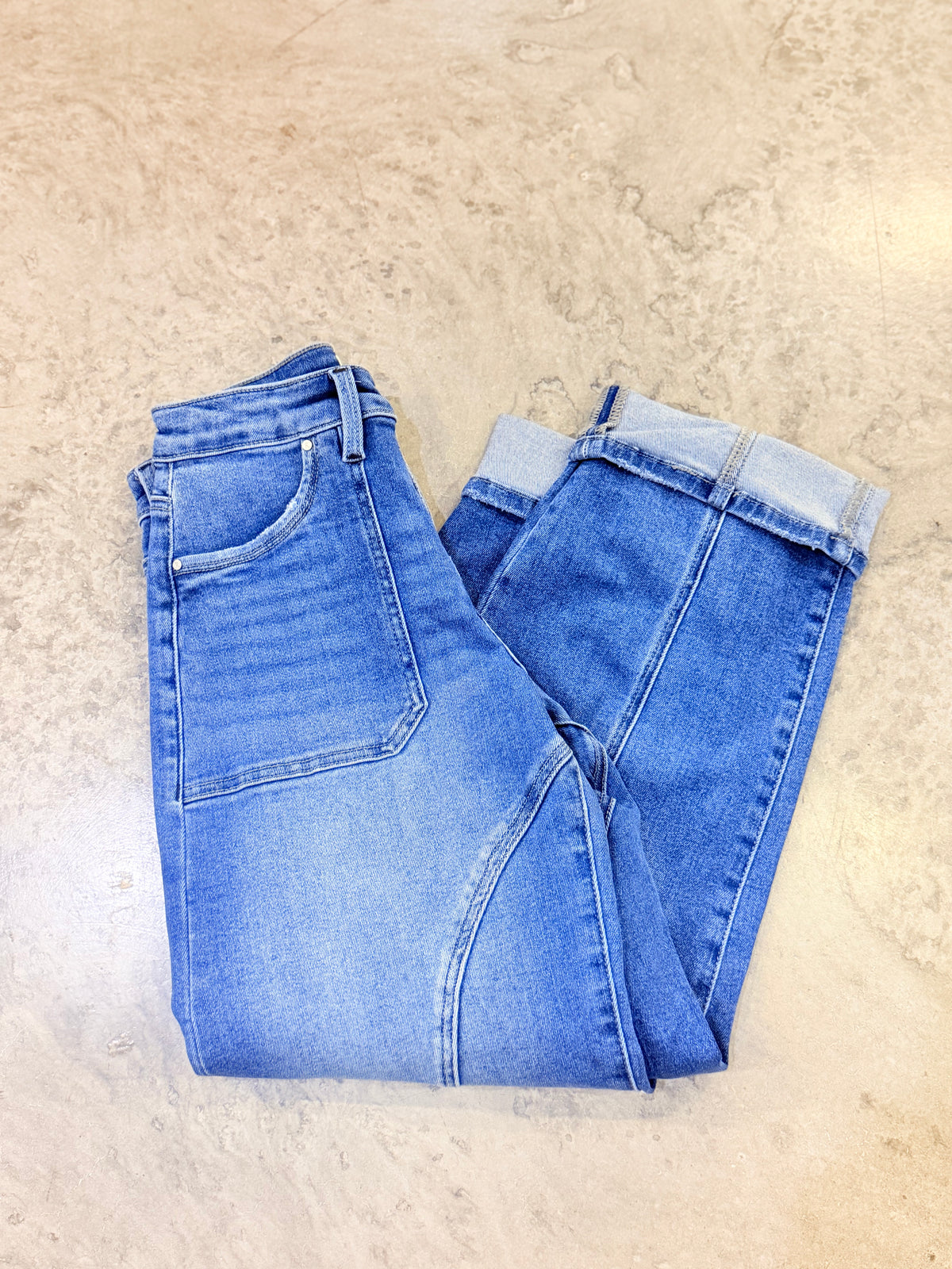 Cuffed Barrel Jeans