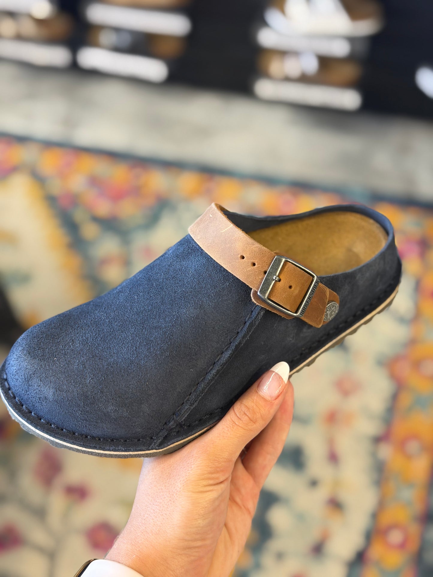 Lutry Suede Navy/Cognac