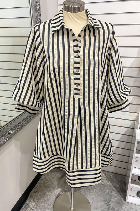 Black and White Stripe Dress