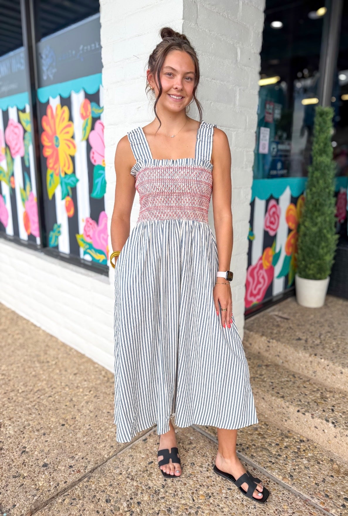 Blue Stripped Long Sundress