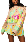 Neon Paisley Sweatshirt