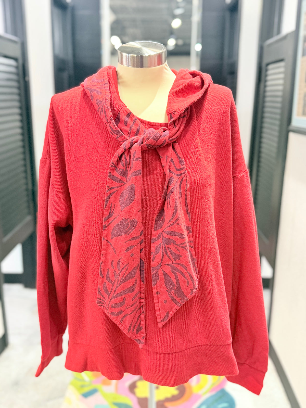 Red Hooded Sweatshirt