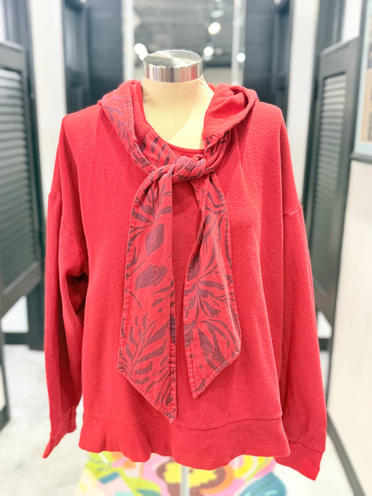 Red Hooded Sweatshirt