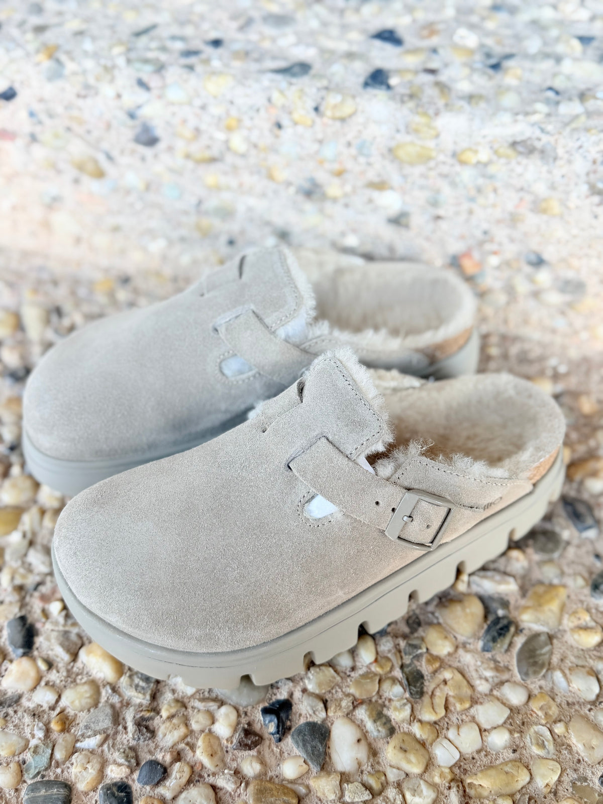 Boston Taupe Chunky Shearling