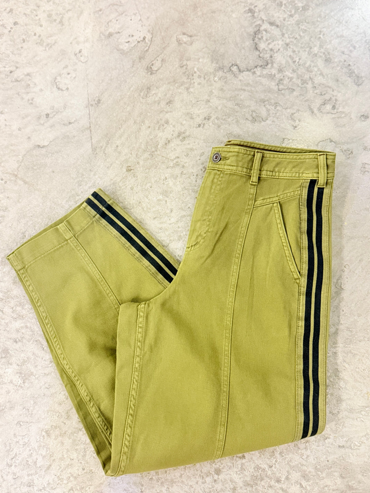 Green Adeline Utility Barrel Pants