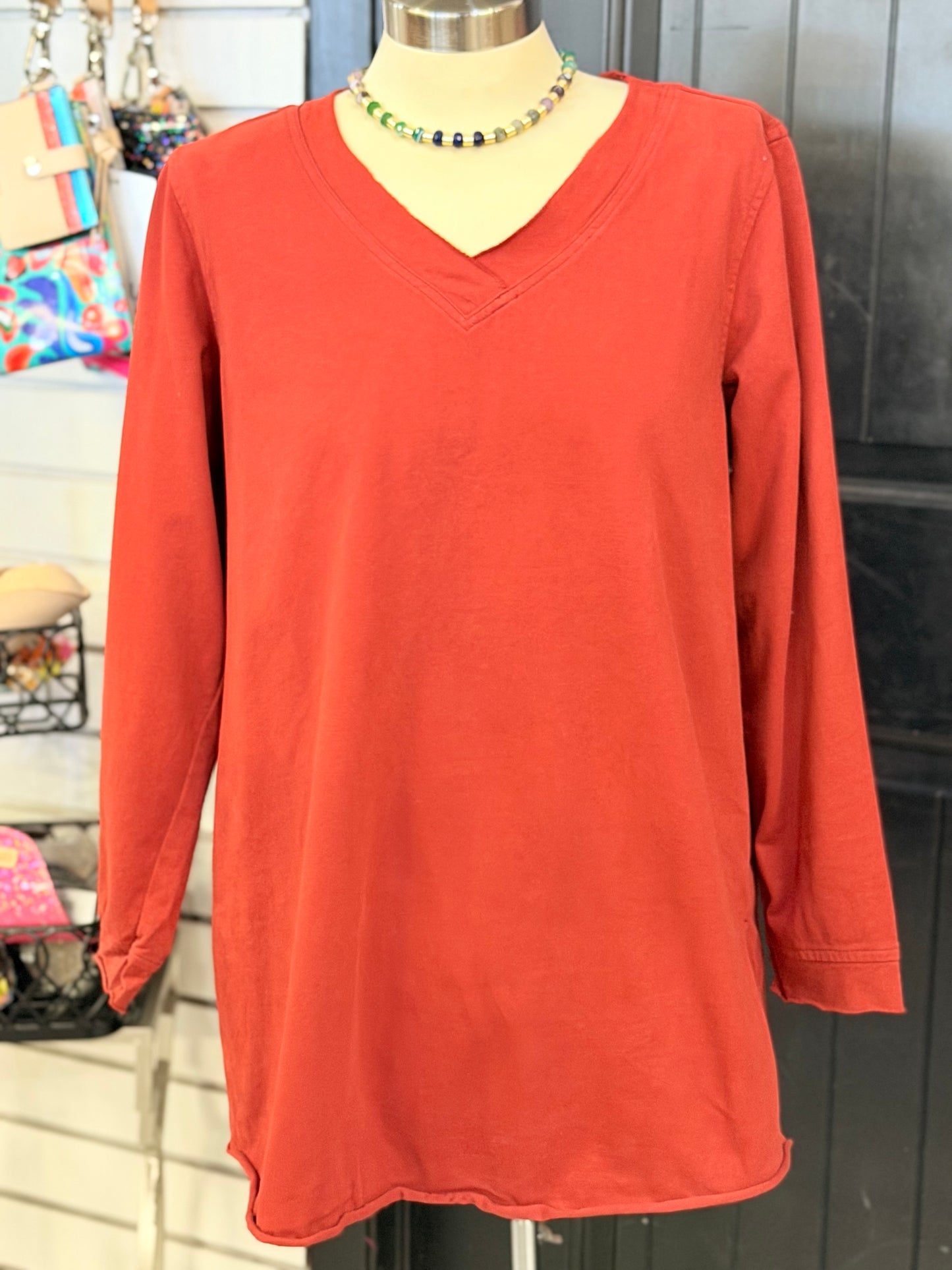Red VNeck Tunic