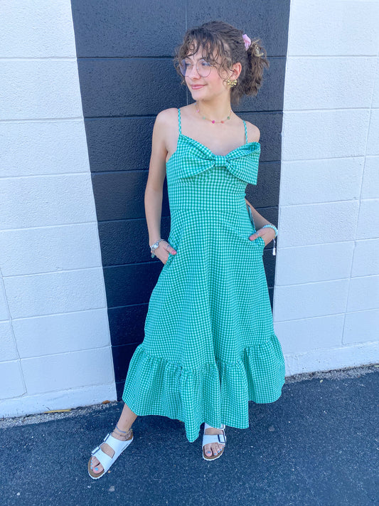 Bow Gingham Dress