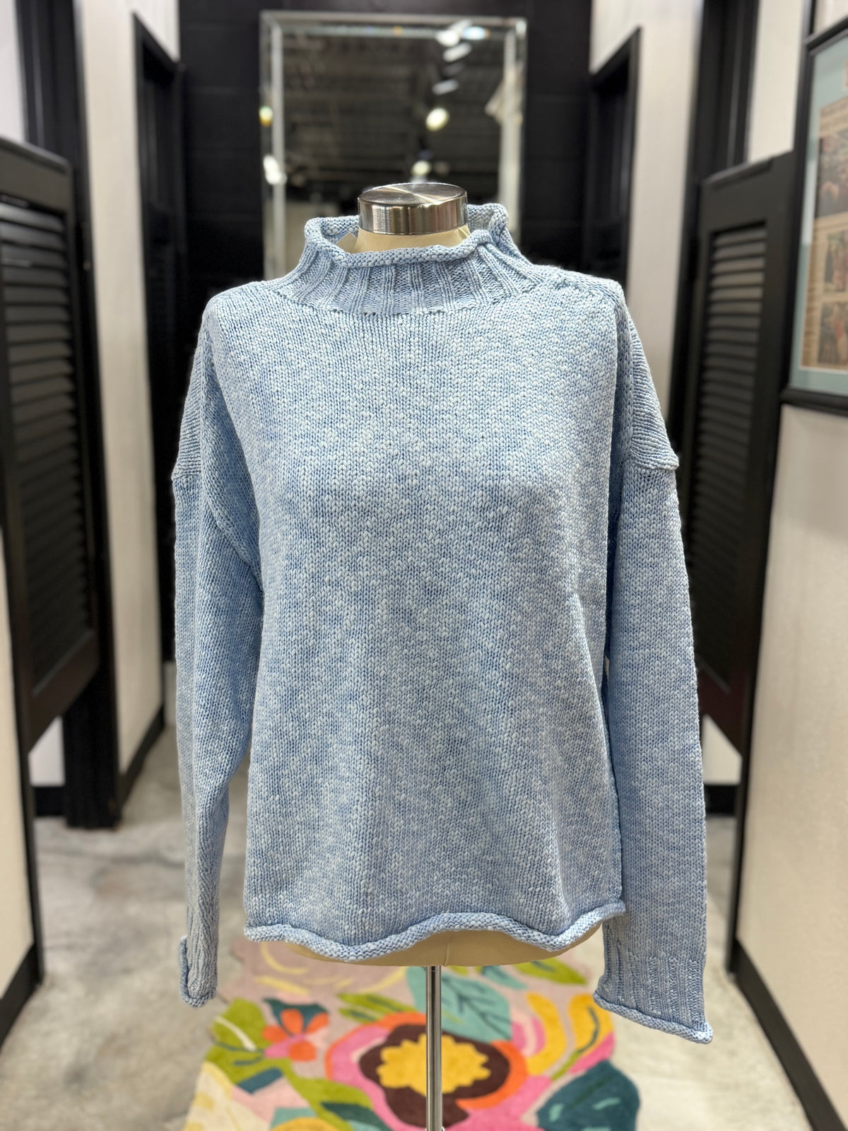 Dusty Blue Mila Oversized Sweater