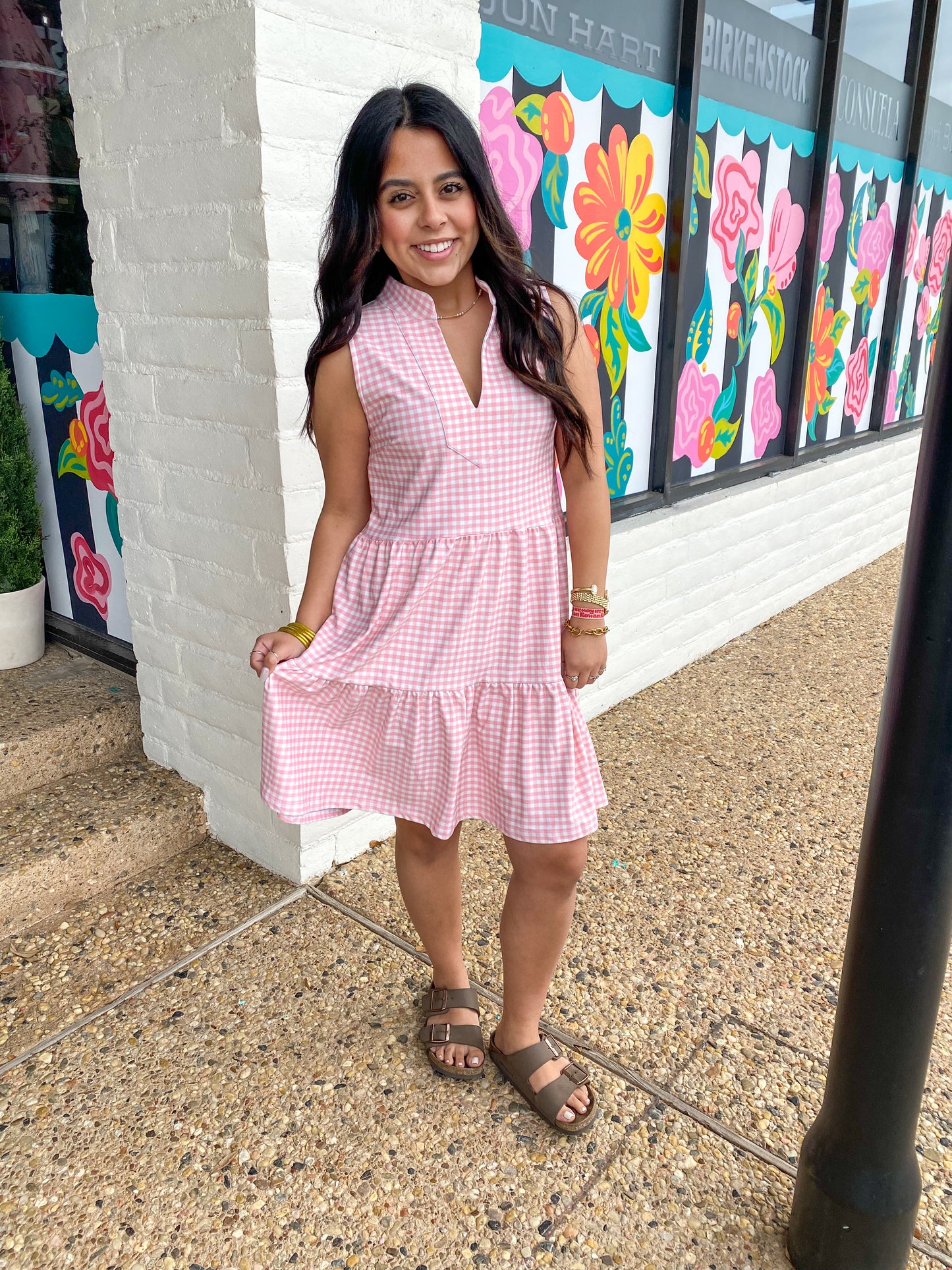 Pink Gingham Tatum Dress