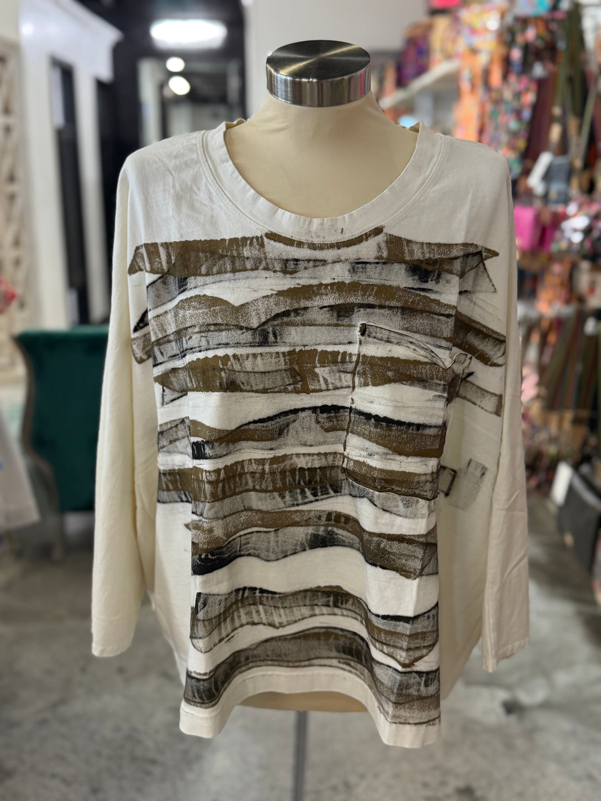 Parchment Graphic Top
