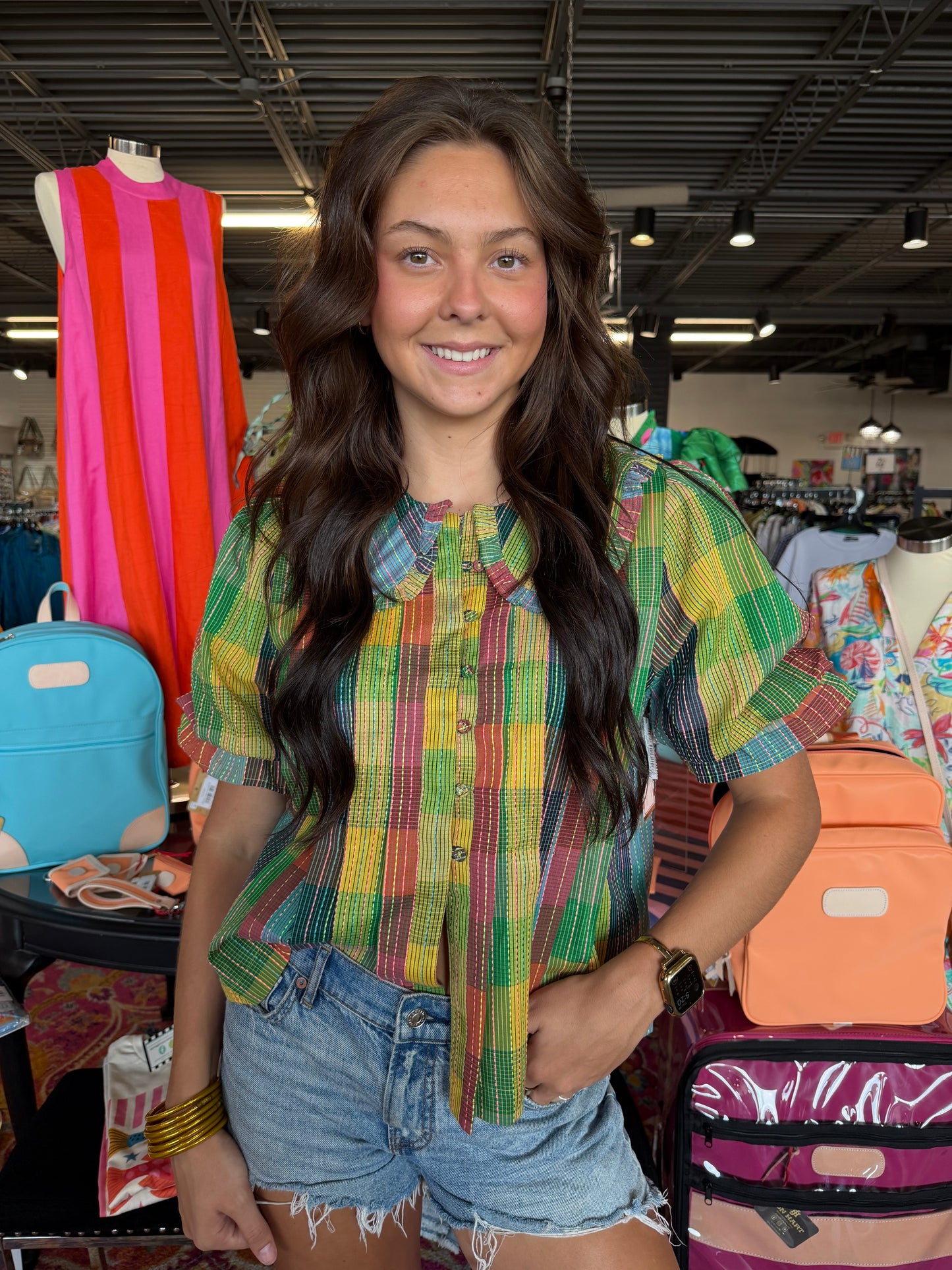 Blocks Of Plaid Top