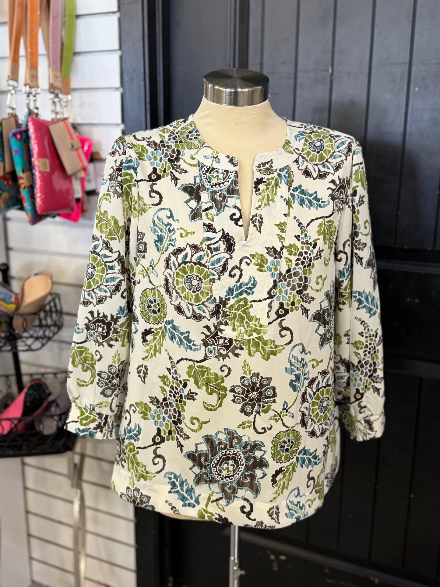 Cream Multi Color Top