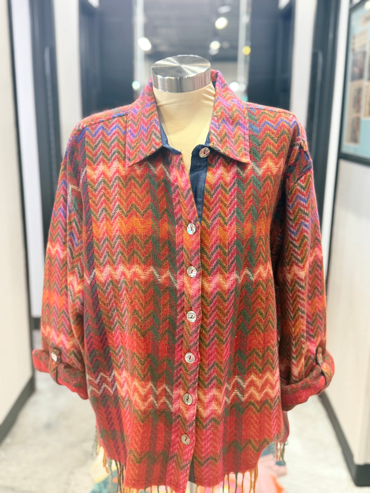 Woven Chevron Jacket