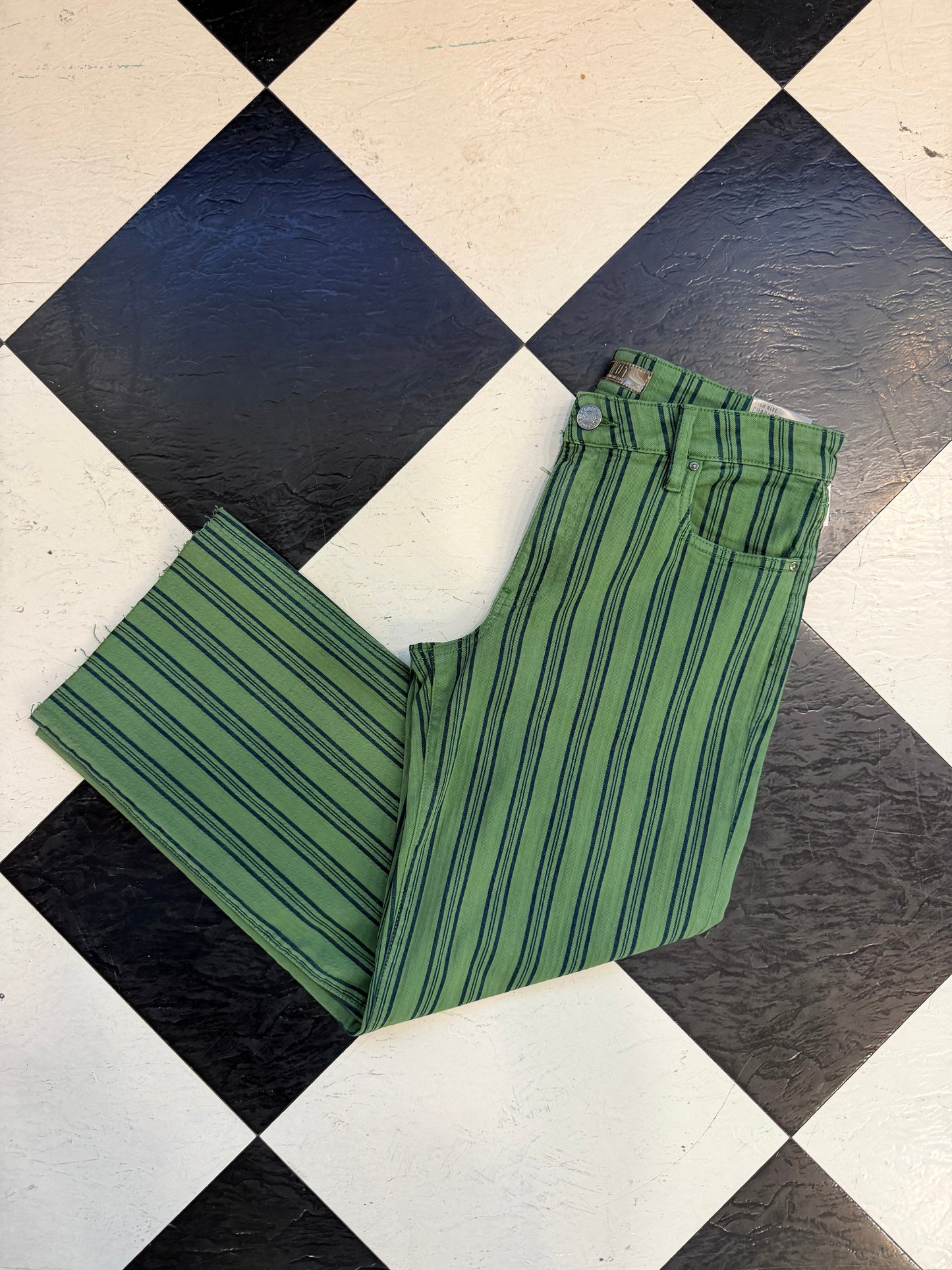 Matcha Green Charlotte Hi Rise Jeans