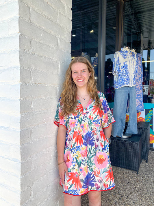 Artist Garden V-Neck Dress