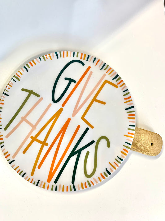 Give Thanks 12 Round Board